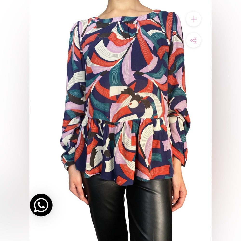 Maeve by Anthropologie Cheyenne Peplum Blouse